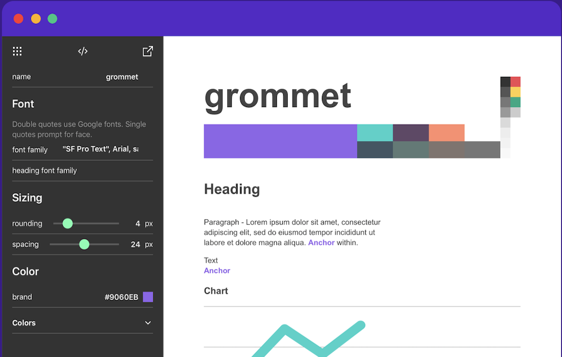Example of Grommet Themer project with demo of grommet theme